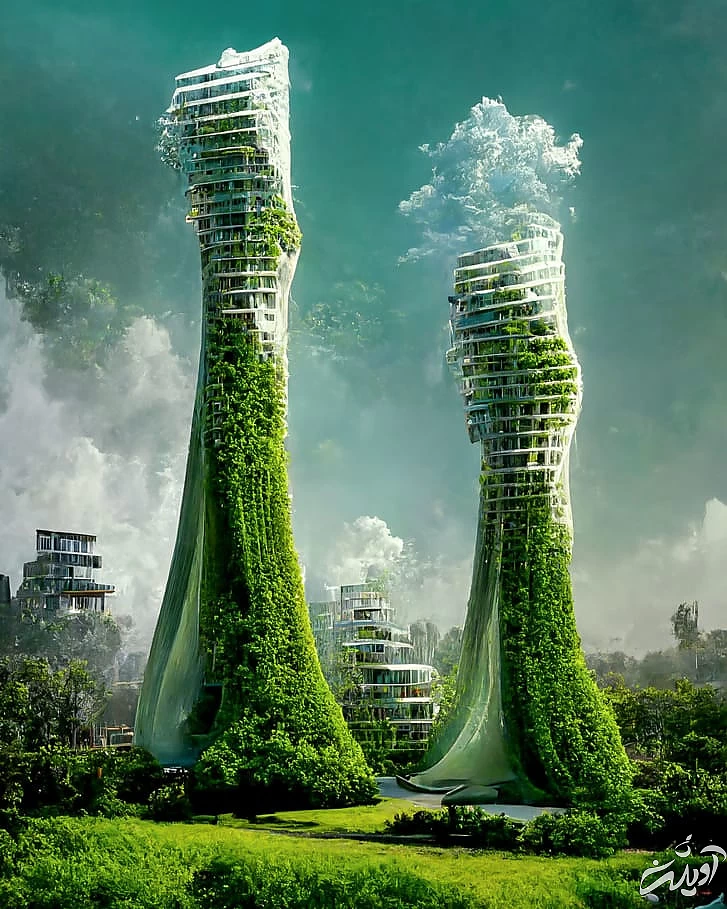 این آسمان‌خراش‌ها توسط هوش مصنوعی خلق شده است